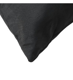 Coussins de palette 3 pcs noir tissu