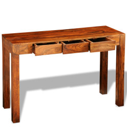 Table console avec 3 tiroirs 80 cm Bois massif