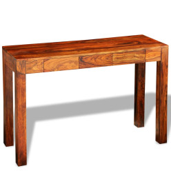 Table console avec 3 tiroirs 80 cm Bois massif