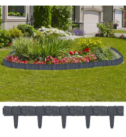 Clôture de jardin Aspect de pierre 41 pcs Plastique 10 m