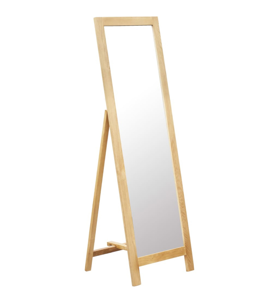 Miroir sur pied 48x46,5x150 cm Bois de chêne solide