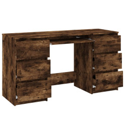 Bureau Chêne fumé 140x50x77 cm Bois d'ingénierie