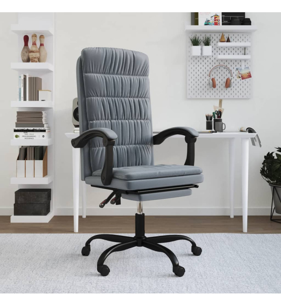 Fauteuil inclinable de bureau Gris foncé Velours