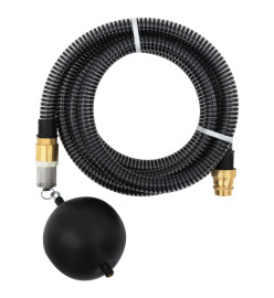 Tuyau d'aspiration avec raccords en laiton noir 1,1" 25 m PVC