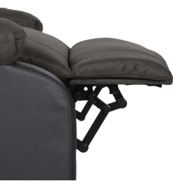 Fauteuil de massage Gris foncé Similicuir et tissu