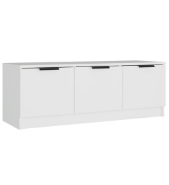 Meuble TV Blanc 102x35x36,5 cm Bois d'ingénierie