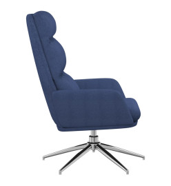 Chaise de relaxation Bleu Tissu