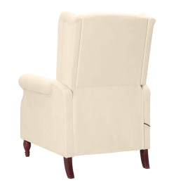 Fauteuil inclinable de massage Crème Tissu