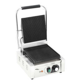 Grill pour panini rainuré Acier inoxydable 1800 W 31x30,5x20 cm