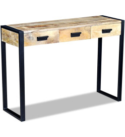 Table console avec 3 tiroirs Bois de manguier 110 x 35 x 78 cm