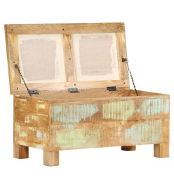 Banc de rangement Bois massif recyclé 80 x 40 x 40 cm