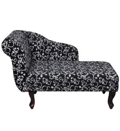 Chaise longue Noir et blanc Tissu