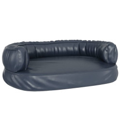 Lit pour chien ergonomique Mousse Bleu foncé 60x42cm Similicuir