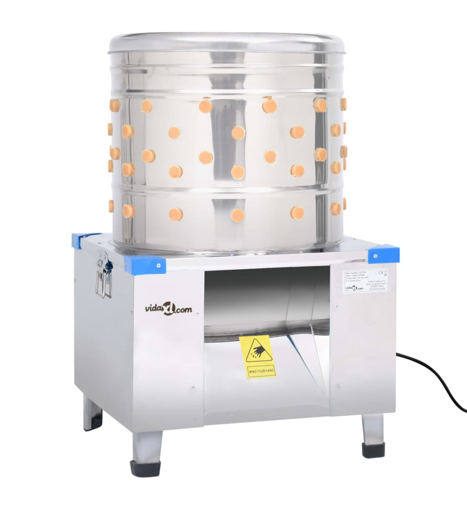 Plumeuse à poules Acier inoxydable 156 doigts 1500 W