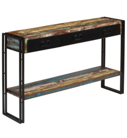 Table console Bois de récupération massif 120 x 30 x 76 cm