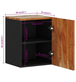 Armoire de salle de bain murale 38x33x48cm bois de récupération