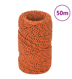 Corde de bateau Orange 2 mm 50 m Polypropylène