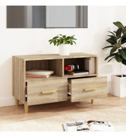 Meuble TV Chêne sonoma 80x36x50 cm Bois d'ingénierie