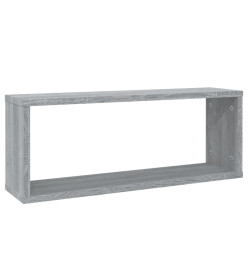 Étagères murales cube 6 pcs Sonoma gris 60x15x23 cm Bois