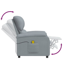 Fauteuil de massage Gris clair Tissu