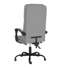 Fauteuil de massage inclinable de bureau Gris clair Tissu