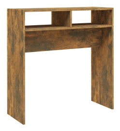 Table console Chêne fumé 78x30x80 cm Bois d'ingénierie