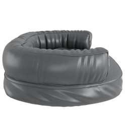 Lit pour chien ergonomique Mousse Gris 88x65 cm Similicuir