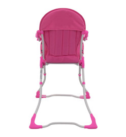 Chaise haute pour bébé Rose et blanc