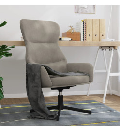 Chaise de relaxation Gris clair Velours