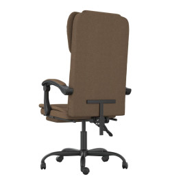 Fauteuil inclinable de bureau Marron Tissu