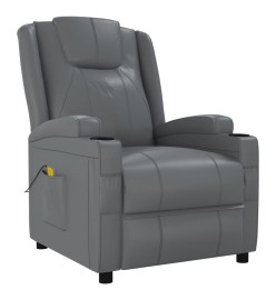 Fauteuil de massage Anthracite Similicuir