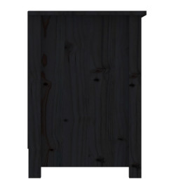 Meuble TV Noir 103x36,5x52 cm Bois de pin massif