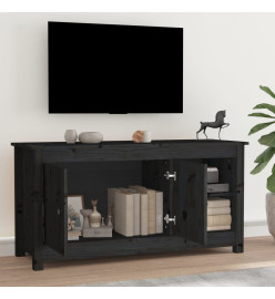 Meuble TV Noir 103x36,5x52 cm Bois de pin massif