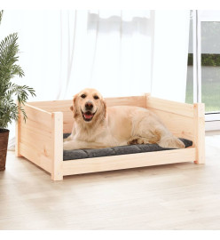 Lit pour chien 75,5x55,5x28 cm Bois massif de pin