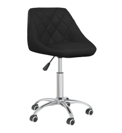 Chaise de bureau pivotante Noir Similicuir