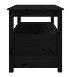 Table basse Noir 102x49x55 cm Bois massif de pin