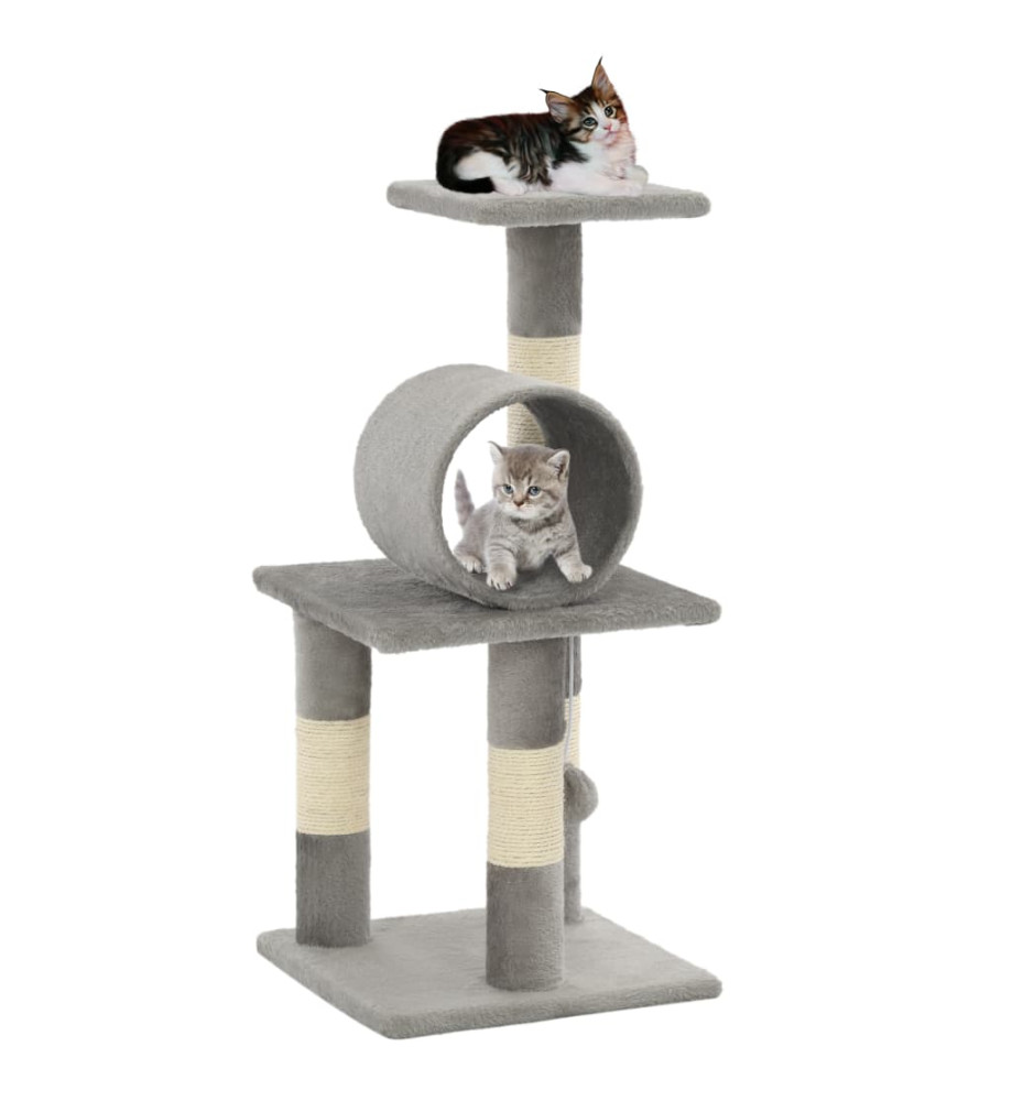 Arbre à chat avec griffoirs en sisal 65 cm Gris