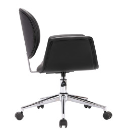 Chaise pivotante de bureau Noir Similicuir