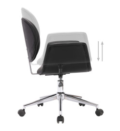 Chaise pivotante de bureau Noir Similicuir