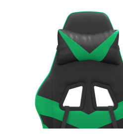 Chaise de jeu Noir et vert Similicuir