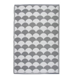 Esschert Design Tapis d'extérieur 180x121 cm Gris et blanc OC24