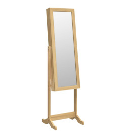 Armoire à bijoux miroir avec lumières LED sur pied