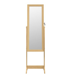 Armoire à bijoux miroir avec lumières LED sur pied