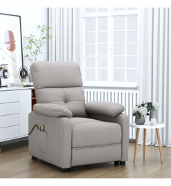 Fauteuil électrique de massage Taupe Tissu