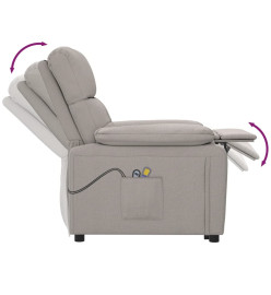 Fauteuil électrique de massage Taupe Tissu