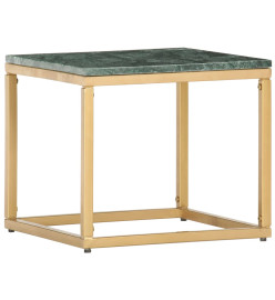 Table basse Vert 40x40x35 cm Pierre véritable et texture marbre