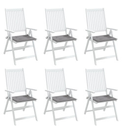 Coussins de chaise de jardin 6 pcs gris 40x40x3 cm tissu oxford