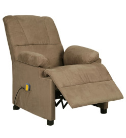 Fauteuil de massage Taupe Similicuir daim