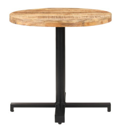 Table de bistro Ronde Ø80x75 cm Bois de manguier brut