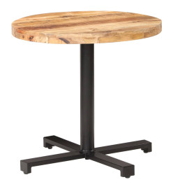 Table de bistro Ronde Ø80x75 cm Bois de manguier brut